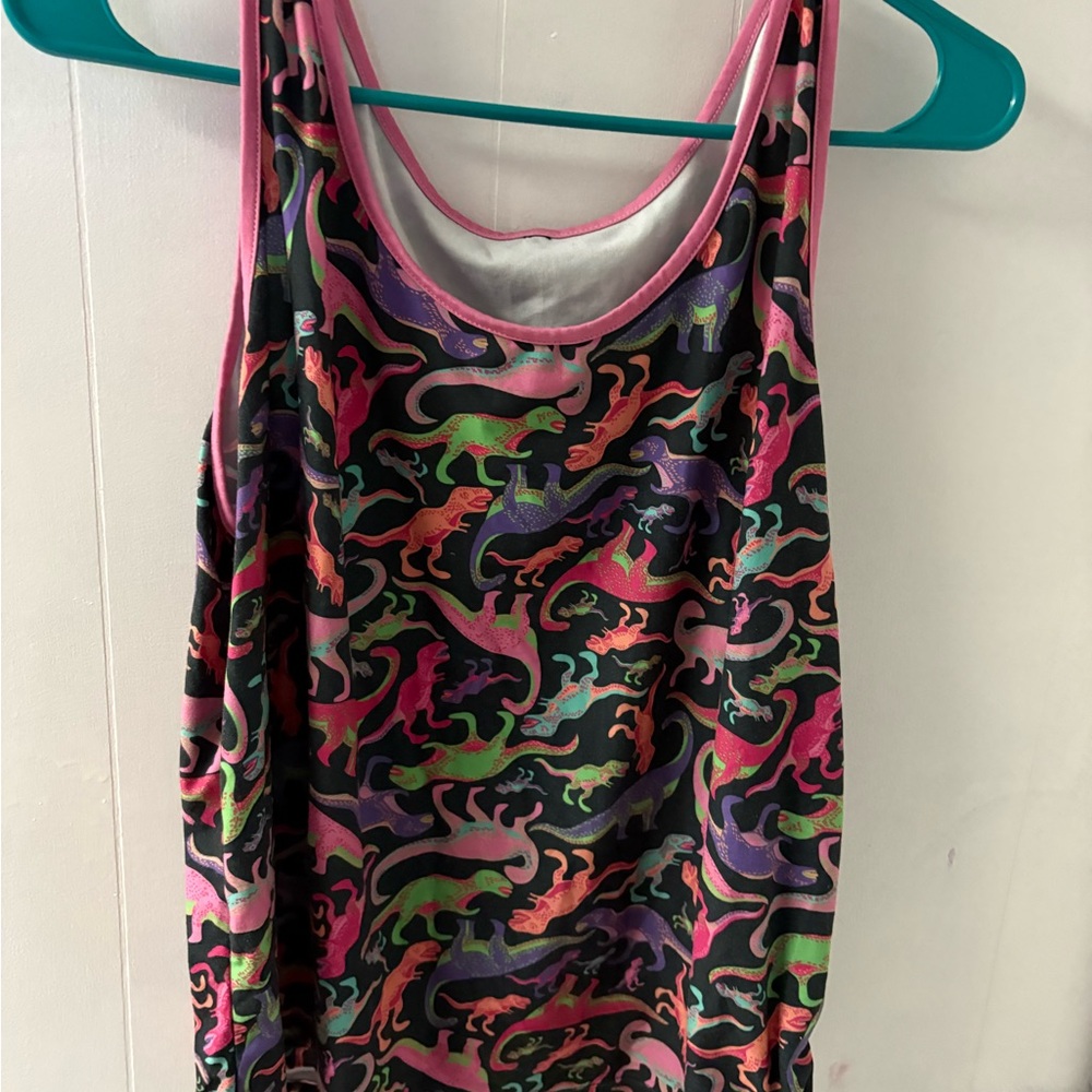 Colorful Dinosaur Print Women's Pajama set